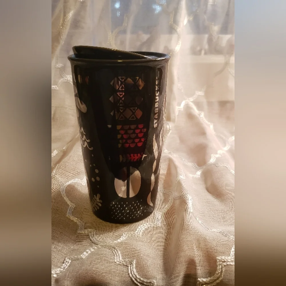 Starbucks 12 Oz. 2017 Anniversary Collection Siren Golden Mermaid Ceramic Tumble